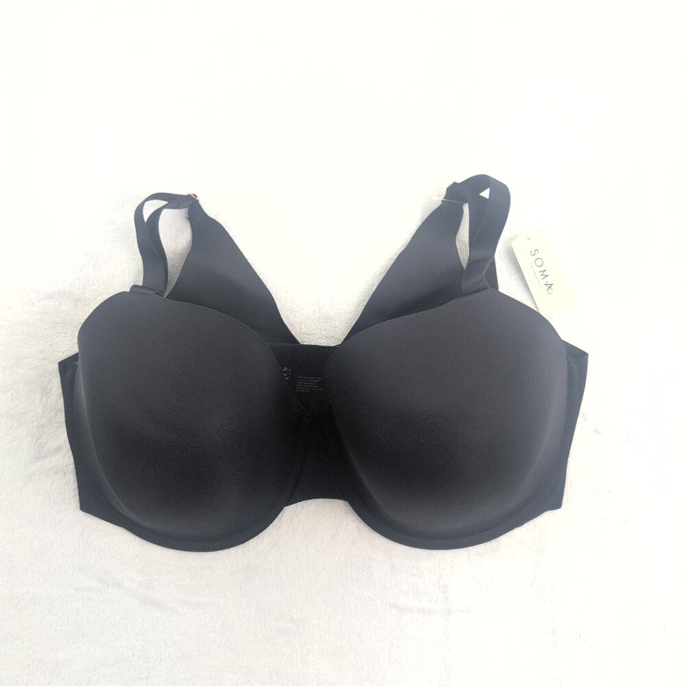 Soma Intimates NWT Vanishing 360 PerfectCoverage UnderwireBra Black Women's 40DD